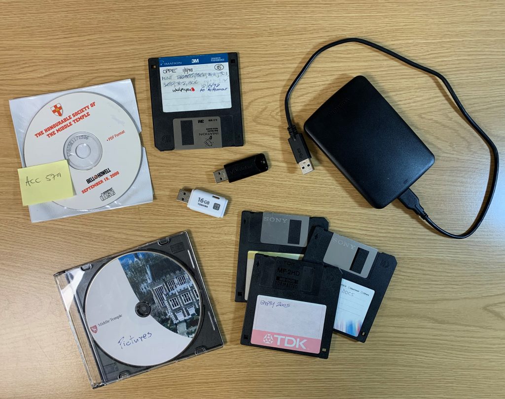 'Assorted digital media in the Middle Temple Archive'