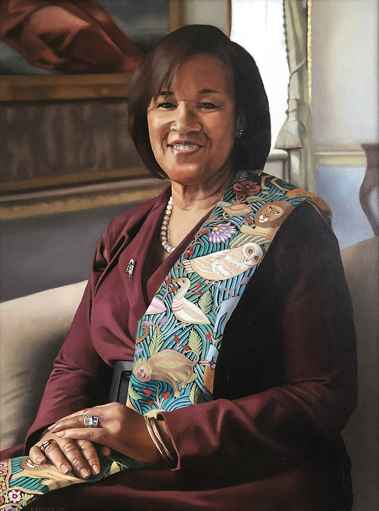 'Portraits of Master Patricia Scotland and Master Kate Thirlwall by Alice Beaven, 2021'