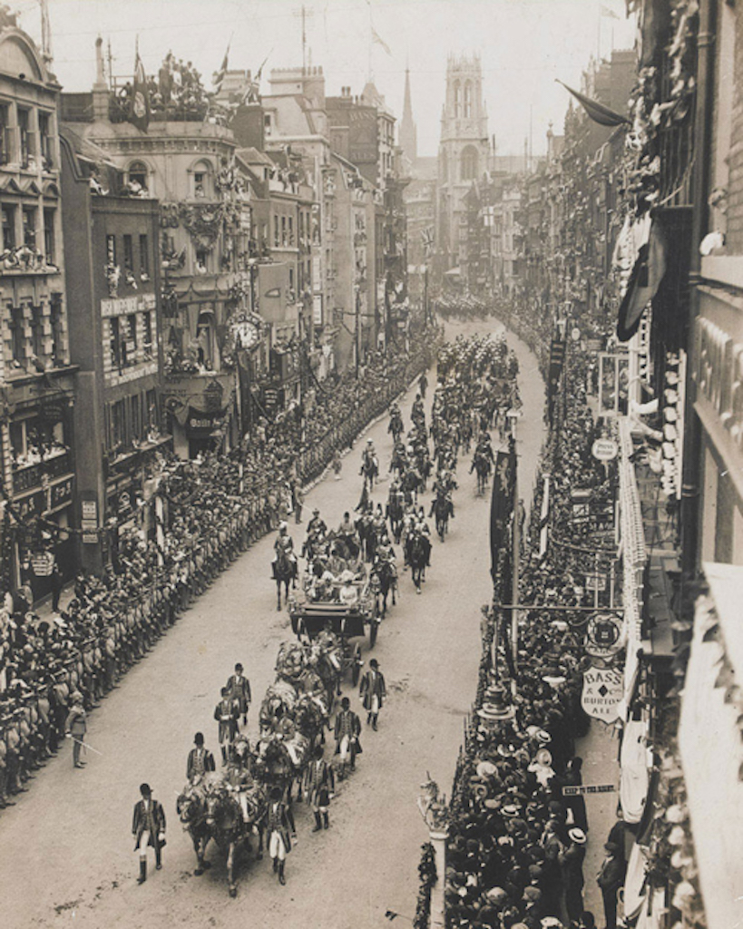 Procession along Fleet Street following the Coronation of King George V, 1911