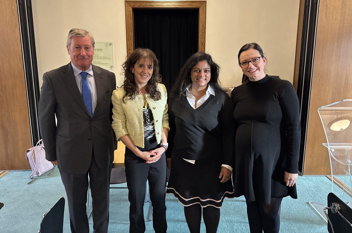 Master Vincent Coughlin, Elena Elia, Chamali Fernando and Coco Keene at the 'Career Pathways to, and within, the Employed Bar' event on Tuesday 19 May